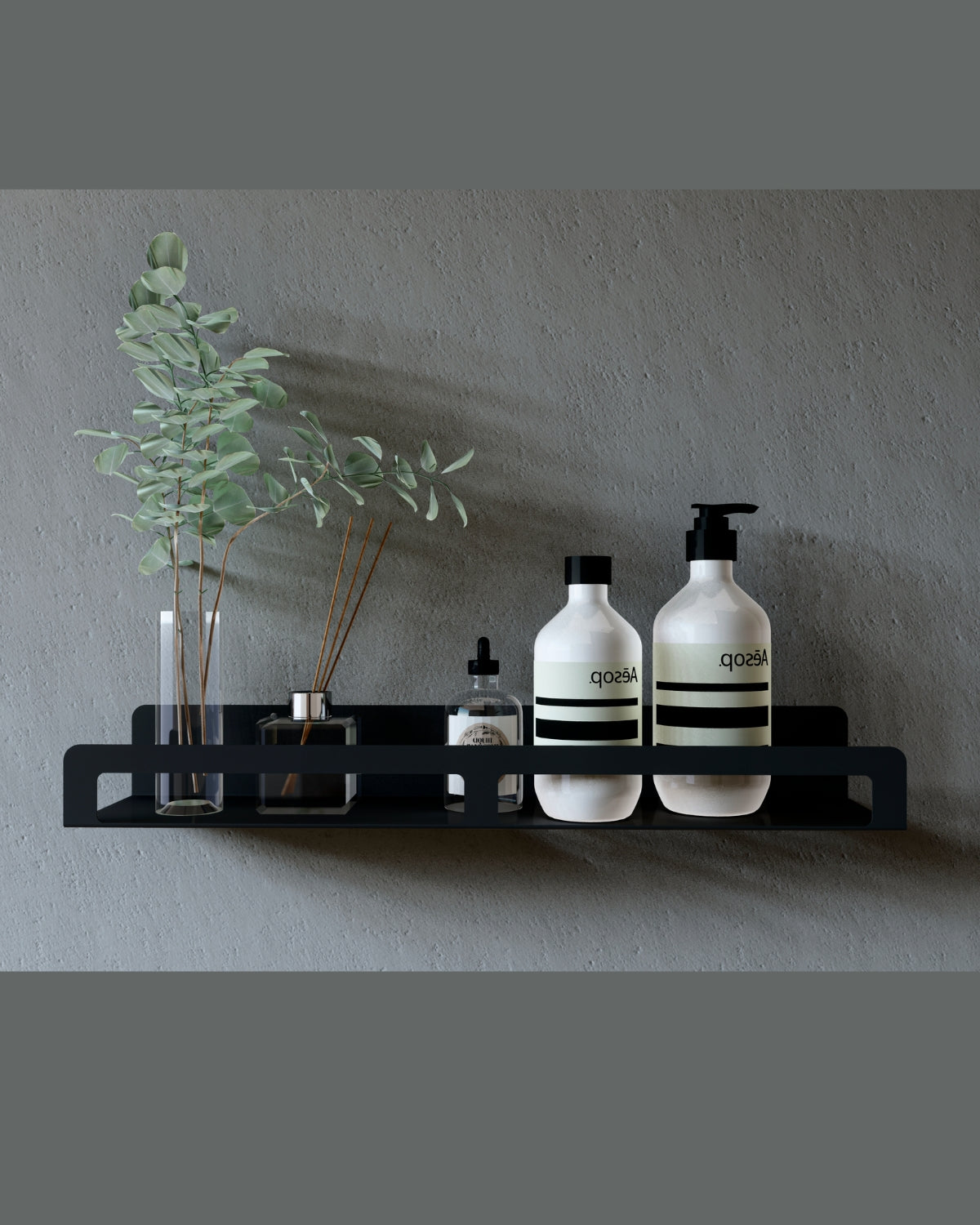 Repisa Flotante de Metal Eva INOX 50 x 12.5 x 6.5 cm