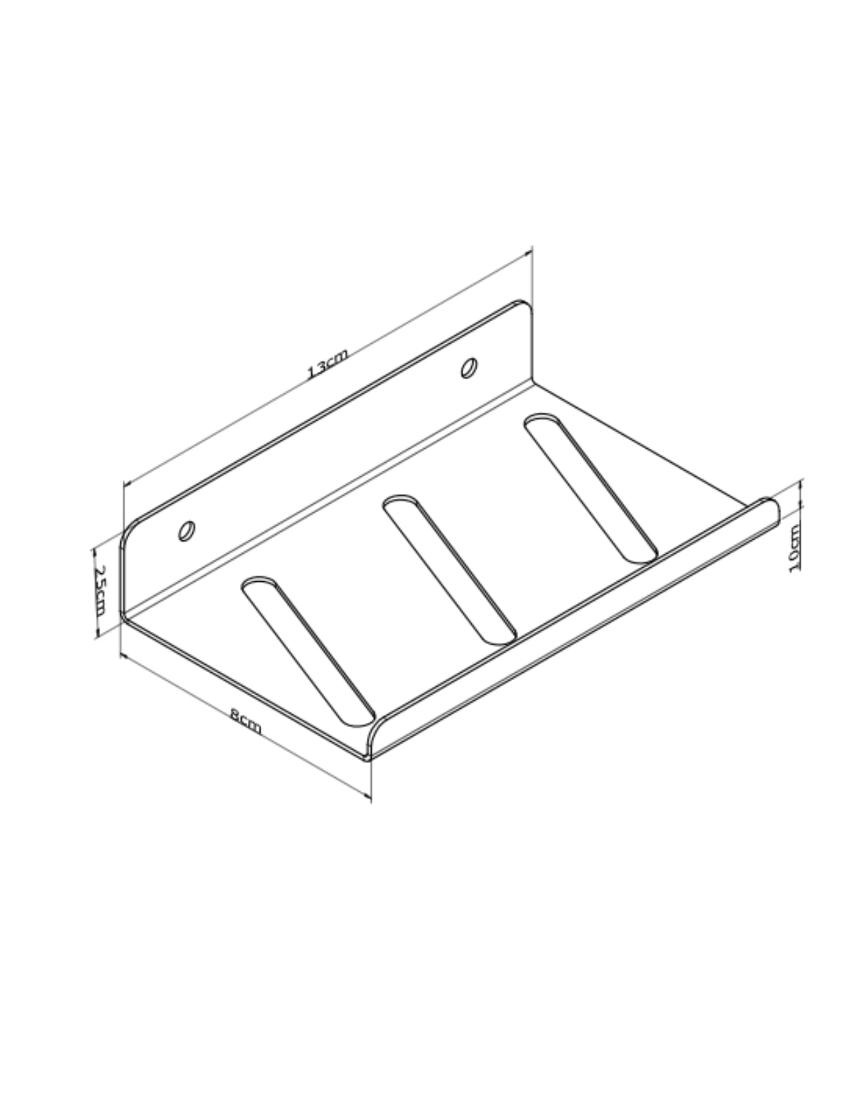 Jabonera En Lamina Gaia INOX 13 x 8 x 2.5 cm.