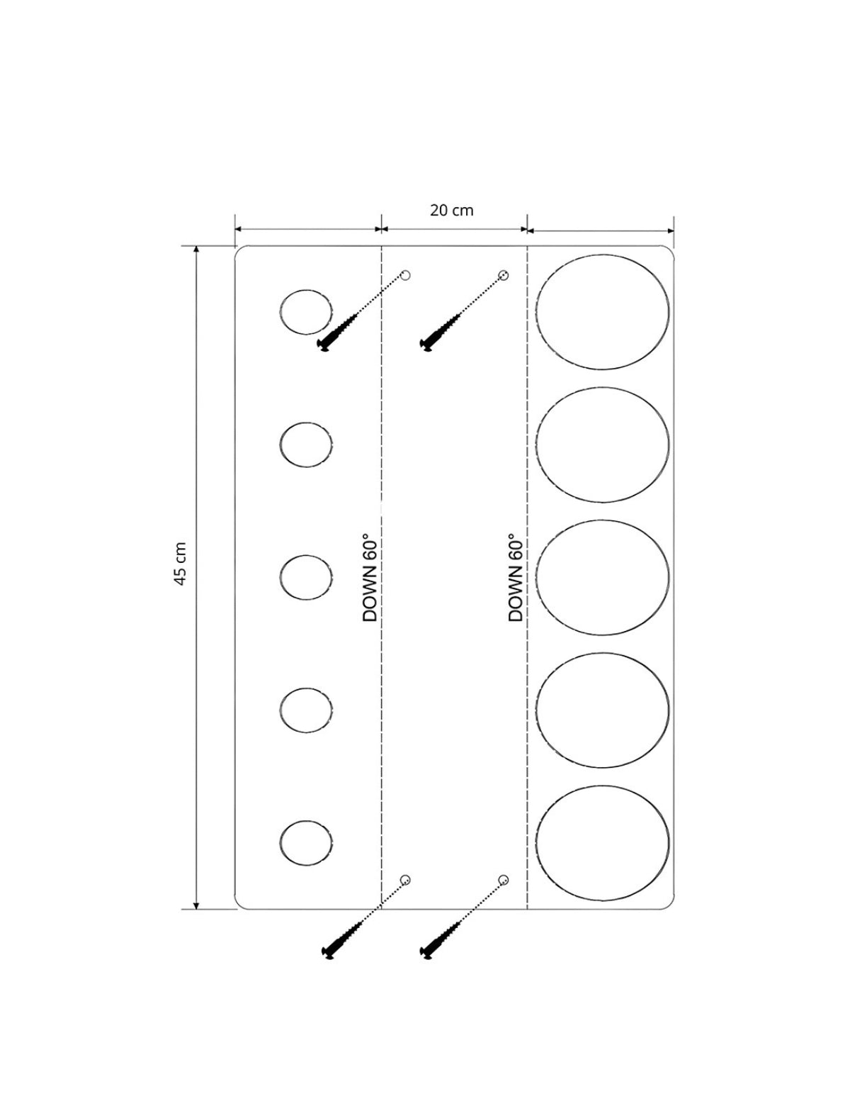 Repisa Vinera Agus – Capacidad Para 5 Botellas.