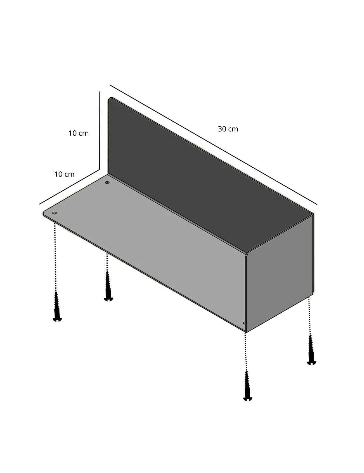 Repisa Flotante de Metal London 30 x 10 x 10 cm