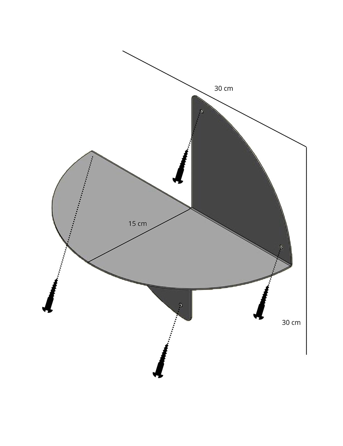 Repisa Flotante De Metal Montecarlo 30  x 30  x 15 cm