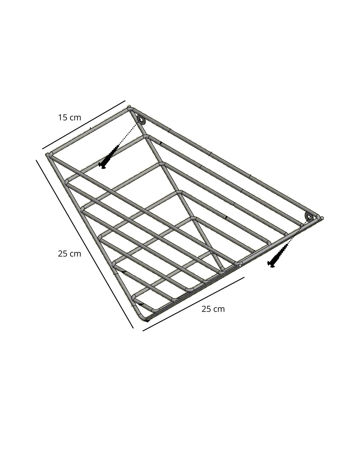 Repisa Flotante De Metal Flex 24,5  x 25  x 15 cm